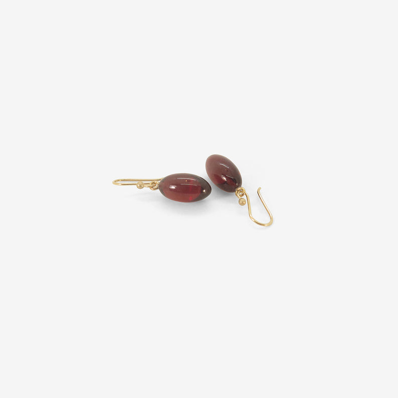 TED MUEHLING 14K & GARNET HAND-CUT BERRIES