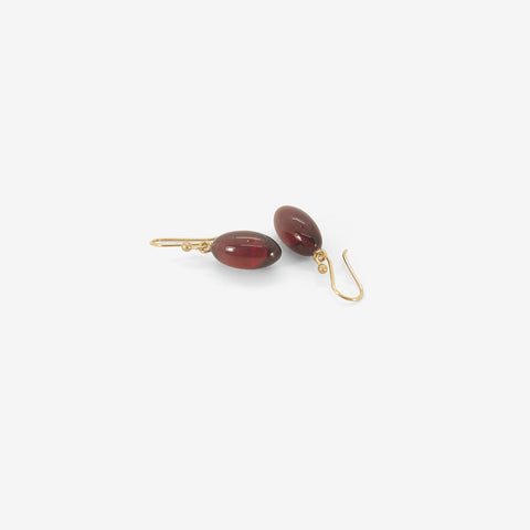 TED MUEHLING 14K & GARNET HAND-CUT BERRIES