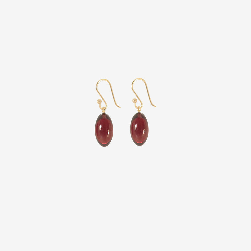 TED MUEHLING 14K & GARNET HAND-CUT BERRIES
