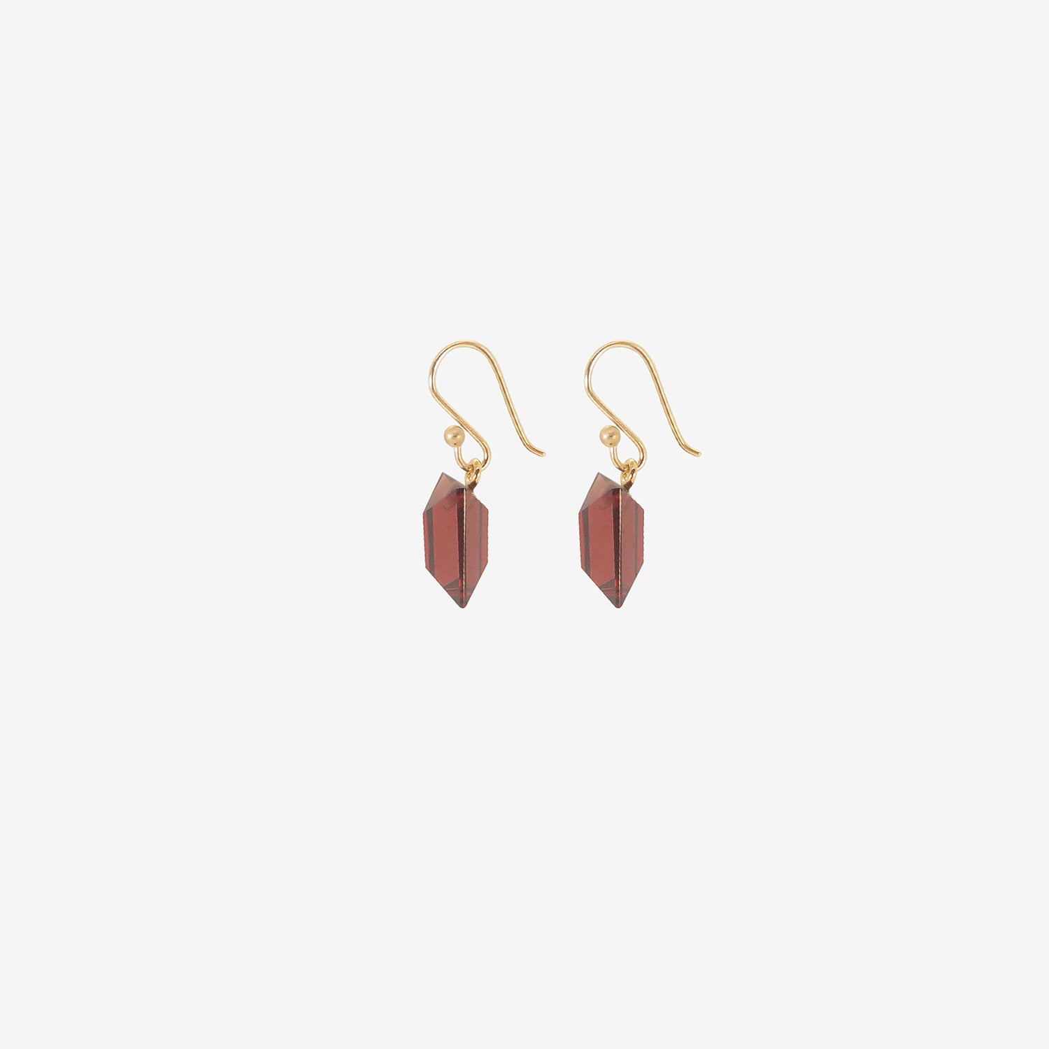 TED MUEHLING 14K & GARNET HAND-CUT GEMS