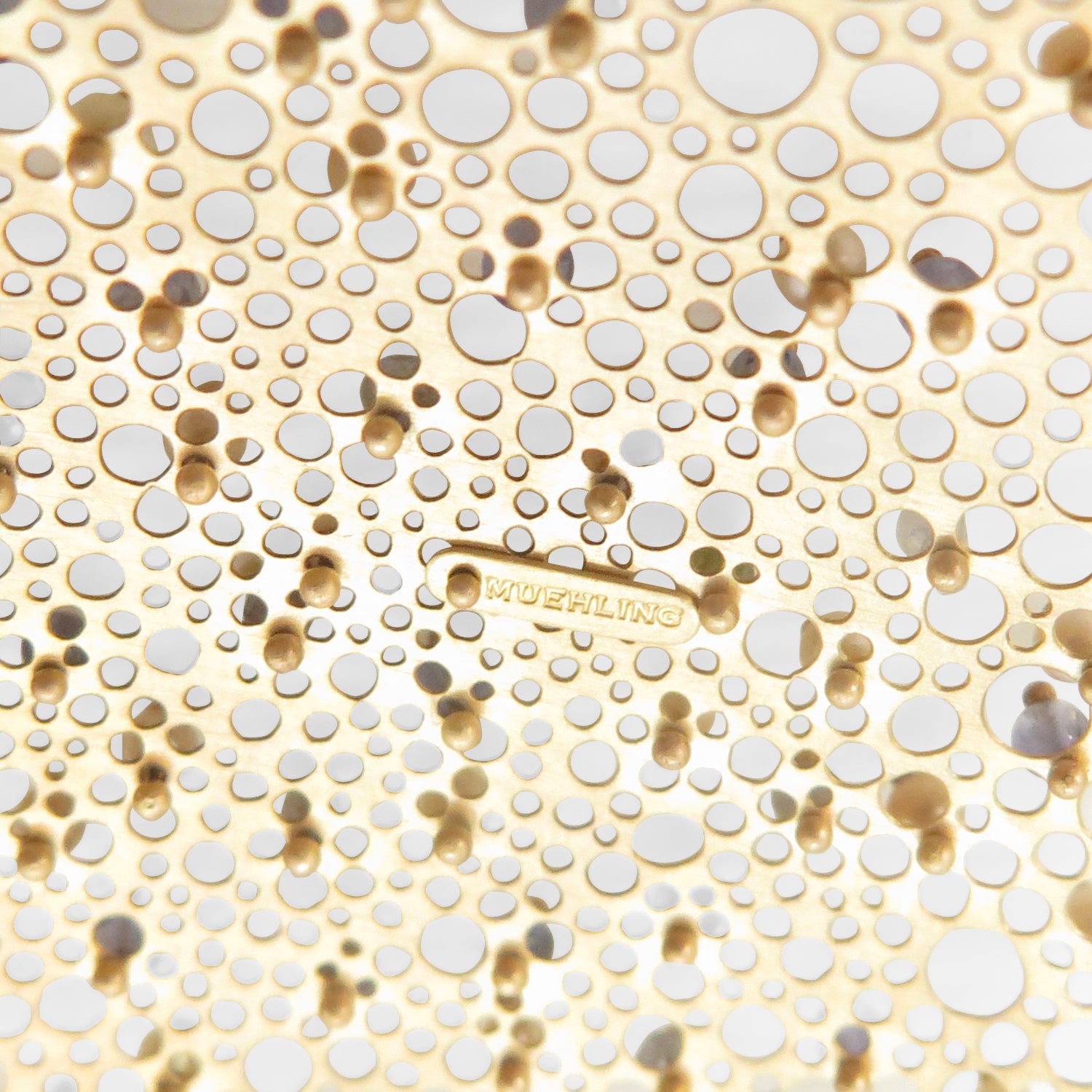 TED MUEHLING 14K LARGE QUEEN ANNE'S LACE PIN WITH PEARL & LABRADORITE