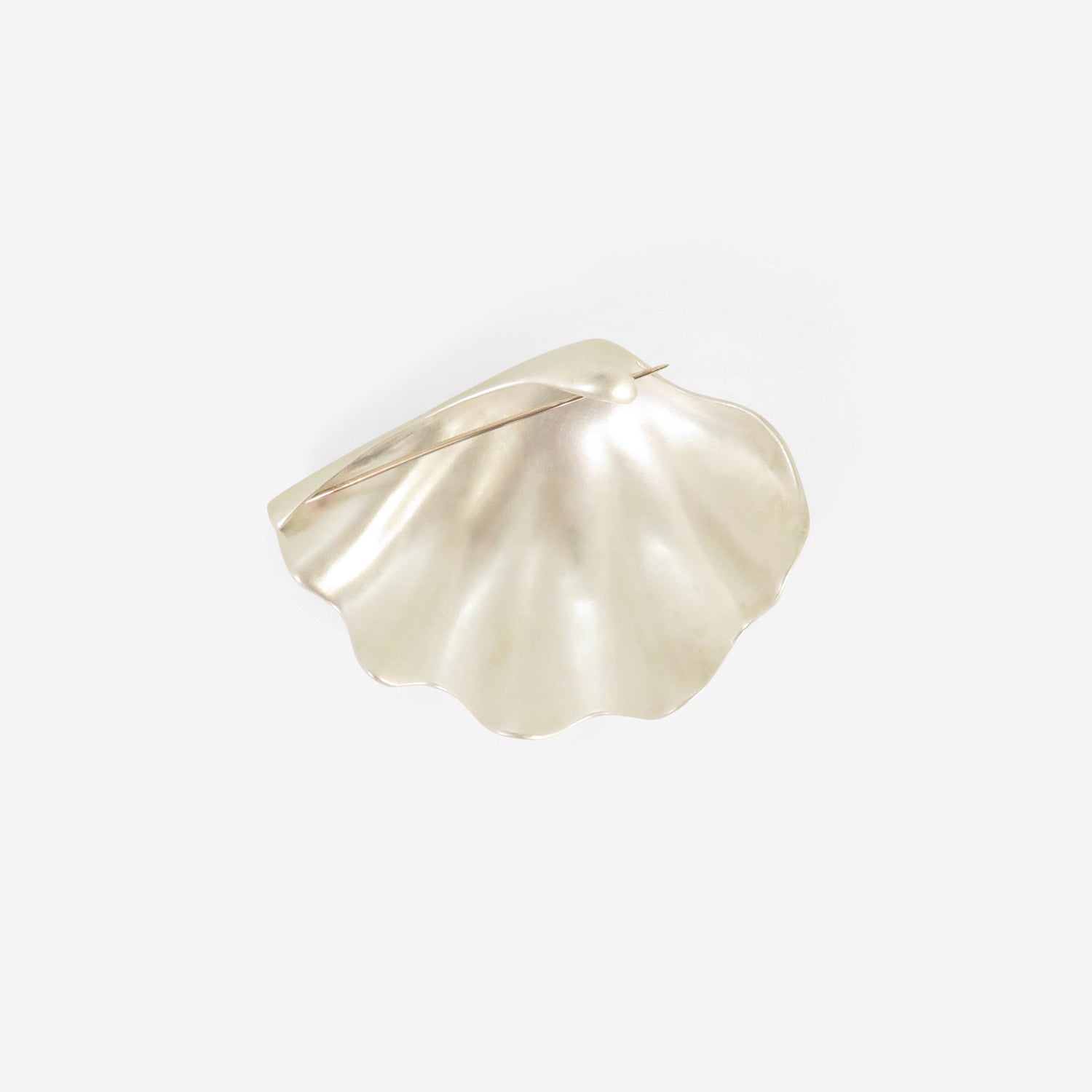 TED MUEHLING STERLING SILVER SCALLOP SHELL PIN