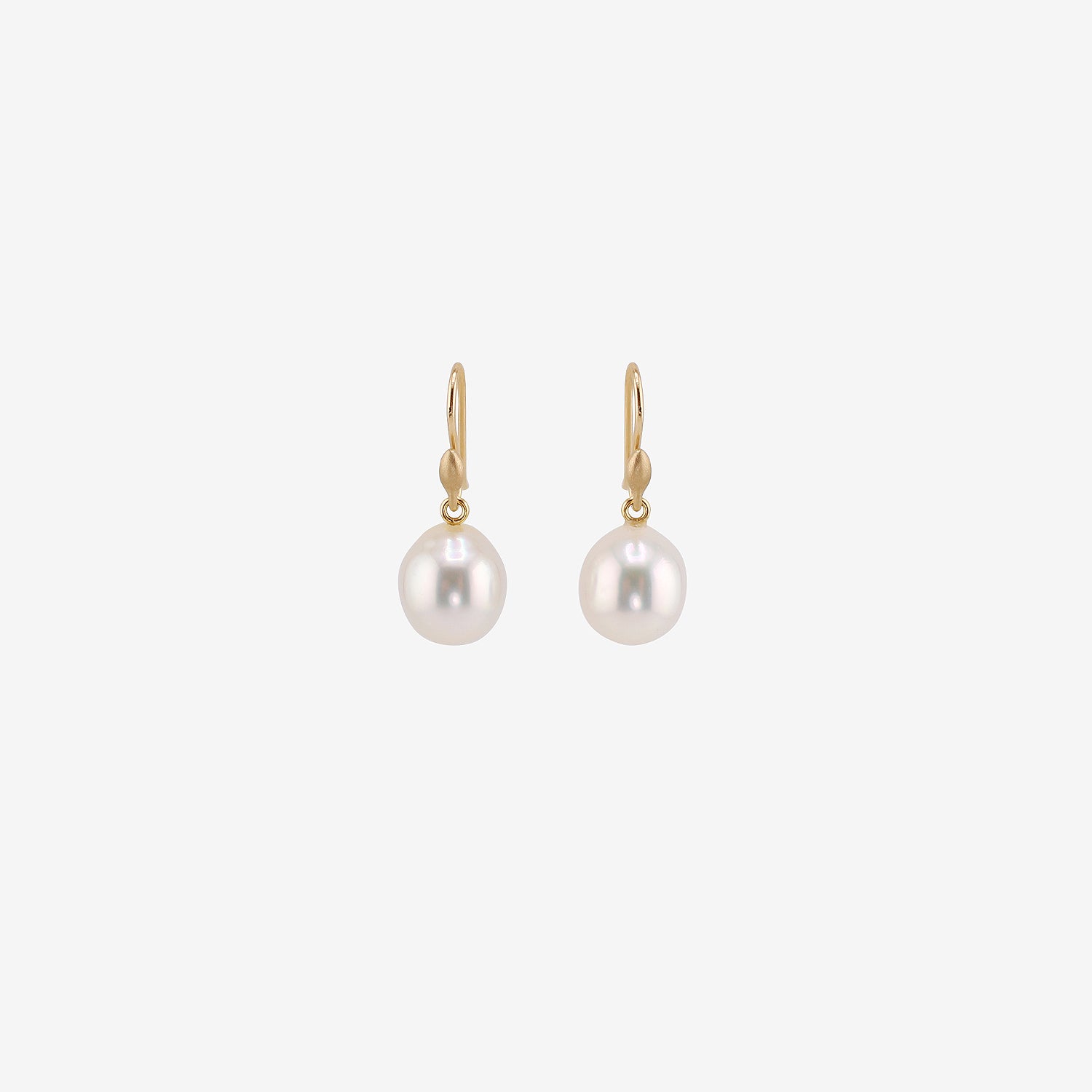 TED MUEHLING 14K & WHITE SOUTH SEA PEARL EARRINGS