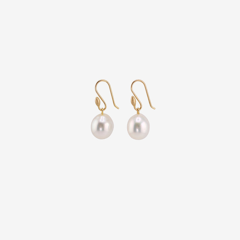 TED MUEHLING 14K & WHITE SOUTH SEA PEARL EARRINGS