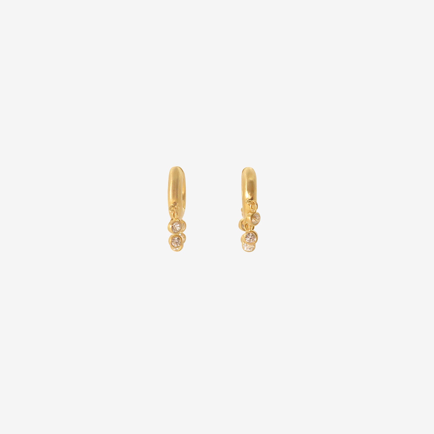 DARIUS 18K 8MM VEIL HOOPS WITH DIAMONDS, .85CT