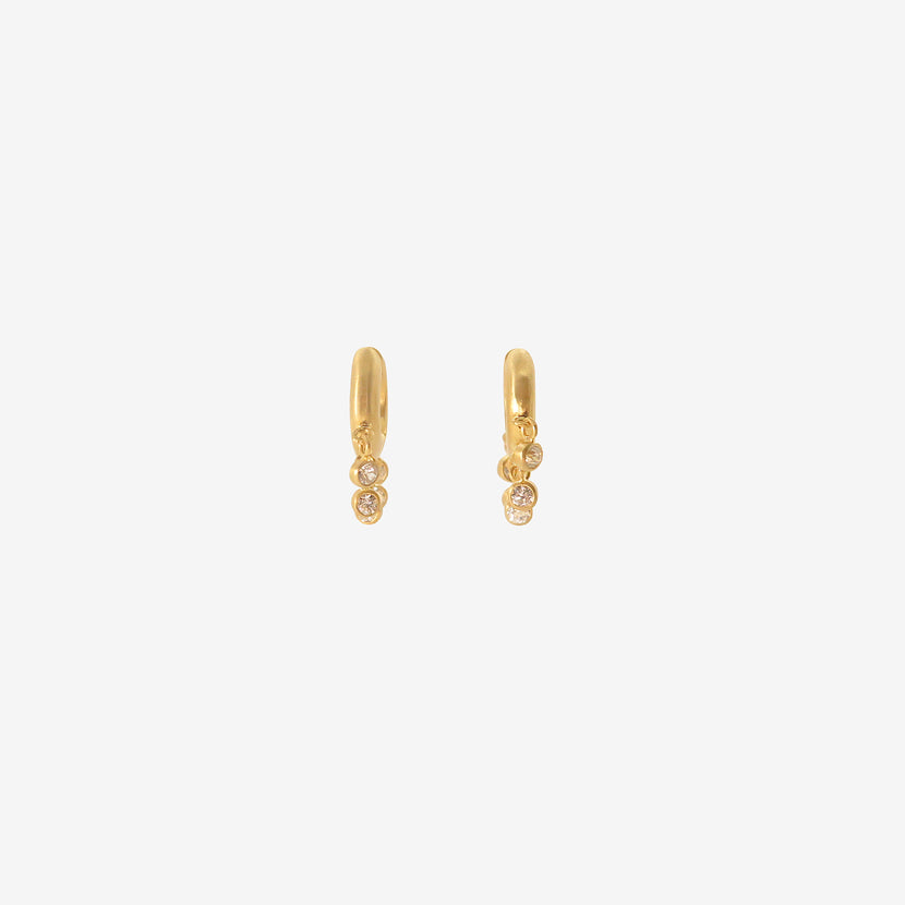 DARIUS 18K 8MM VEIL HOOPS WITH DIAMONDS, .85CT