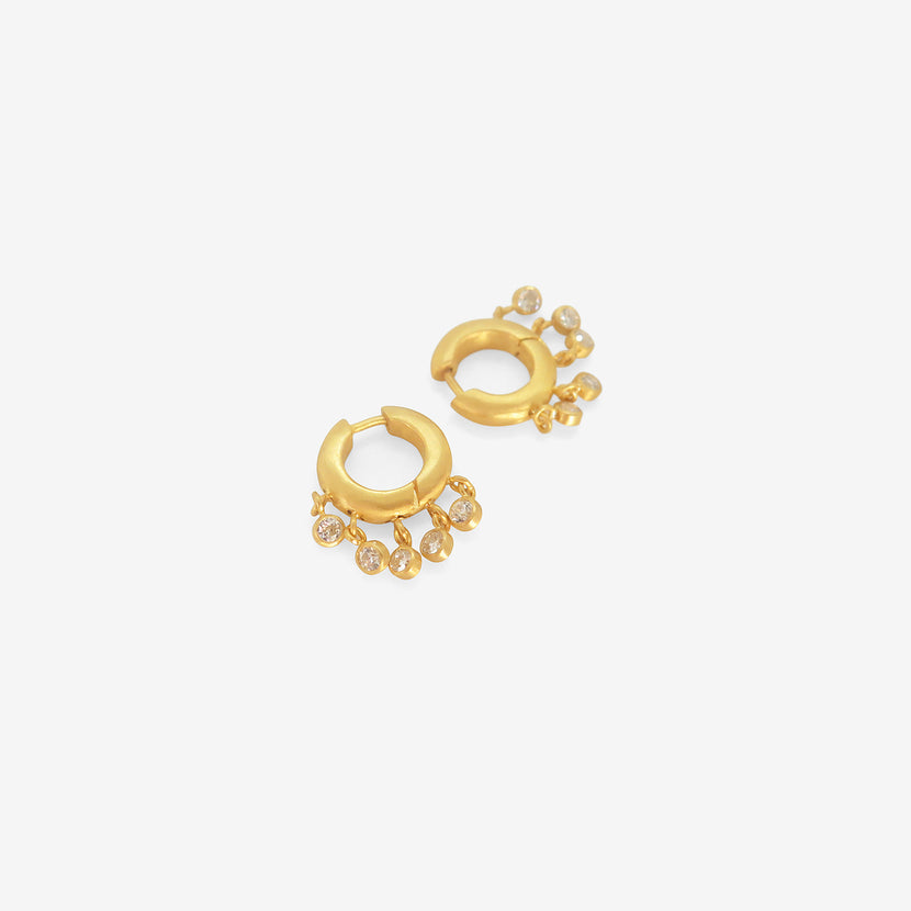 DARIUS 18K 8MM VEIL HOOPS WITH DIAMONDS, .85CT