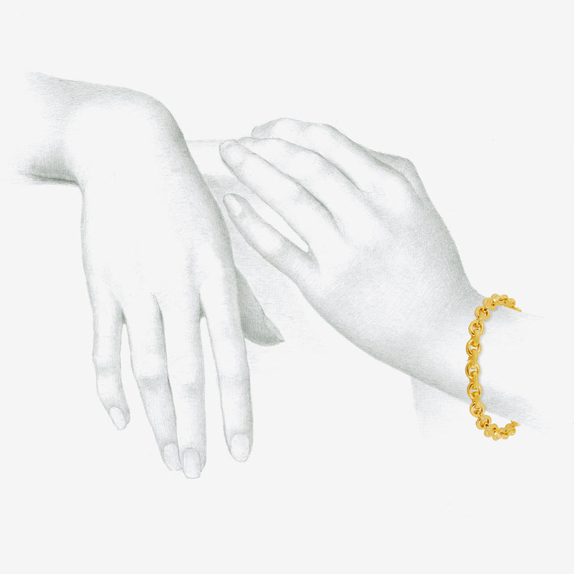DARIUS 18K OVERSIZED SIGNATURE CHAIN BRACELET