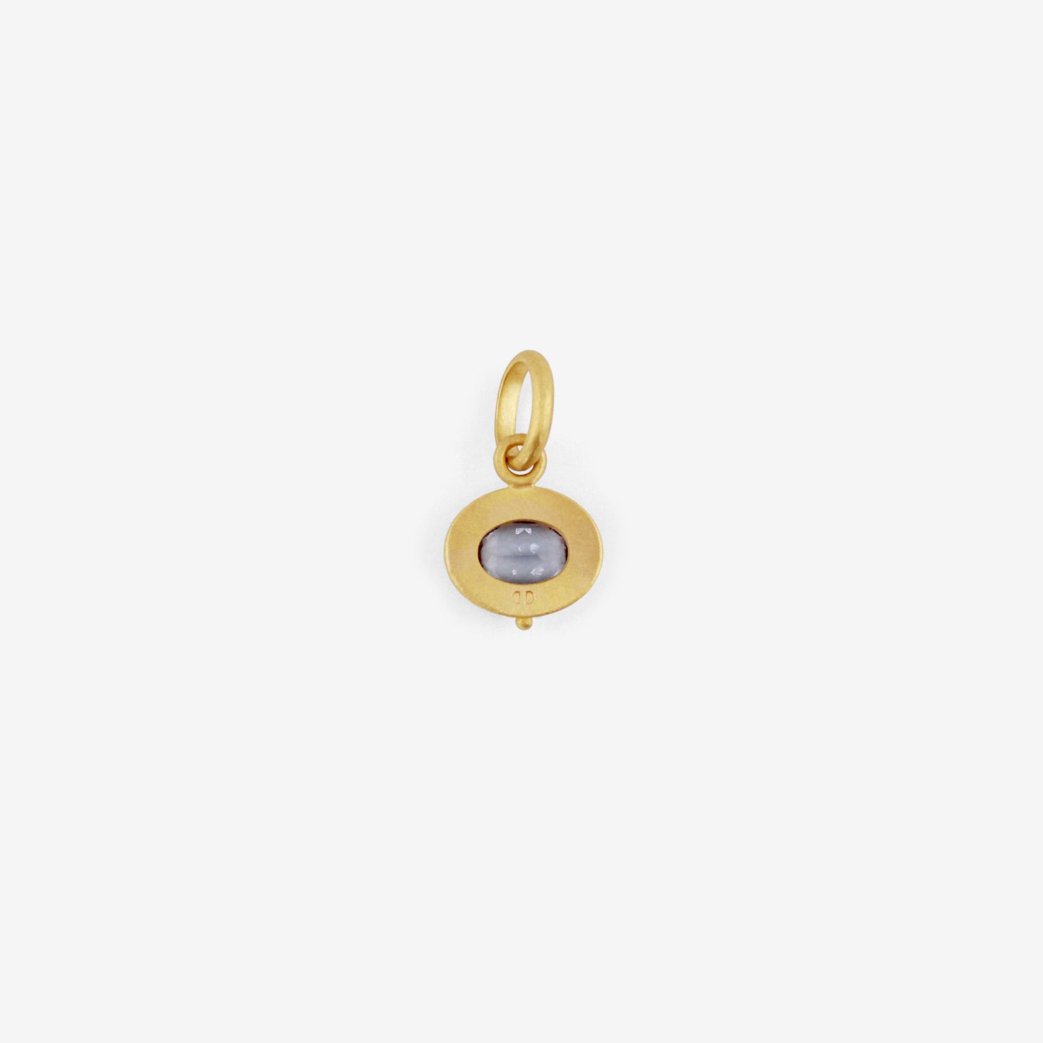DENISE BETESH 22K & OVAL BLUE GREY SPINEL PENDANT WITH GRANULATION CLUSTER, 1.56CT