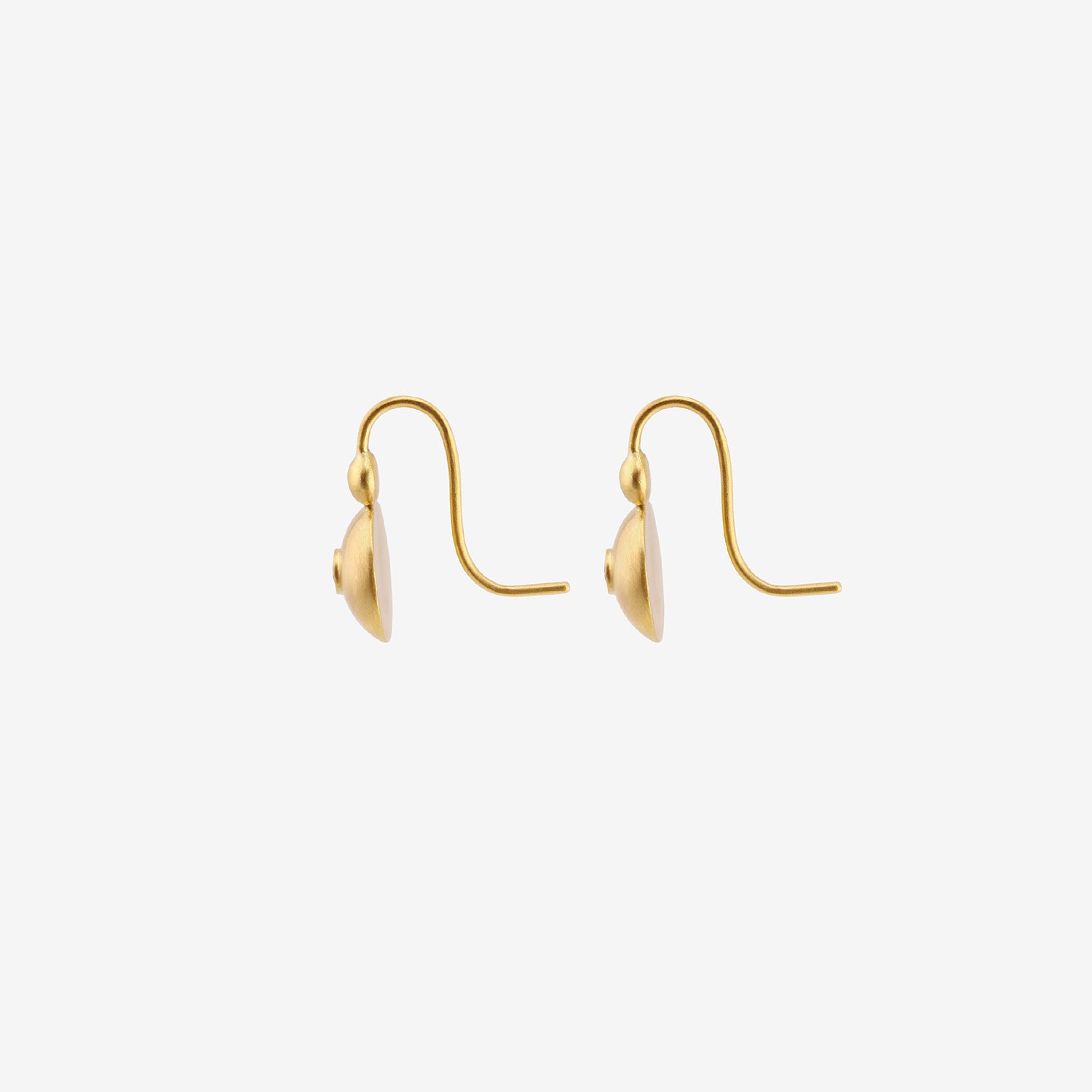 PROUNIS 22K & DIAMOND SMALL BULLA HOOK EARRINGS