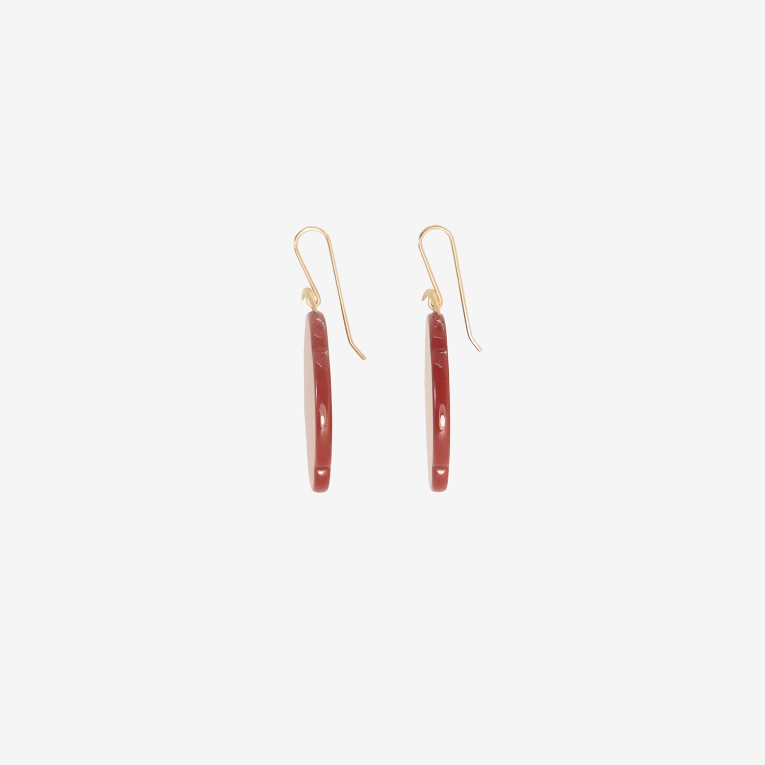GABRIELLA KISS 18K & CARNELIAN SCALLOP EARRINGS
