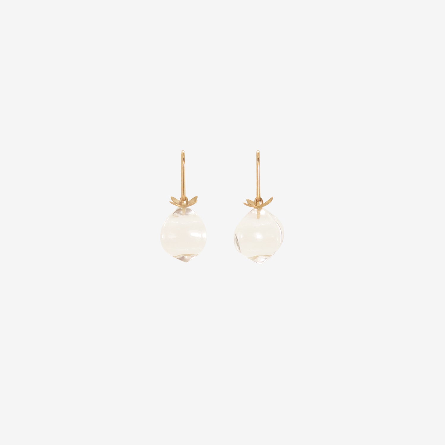 GABRIELLA KISS 18K & CRYSTAL HICKORY NUT EARRINGS