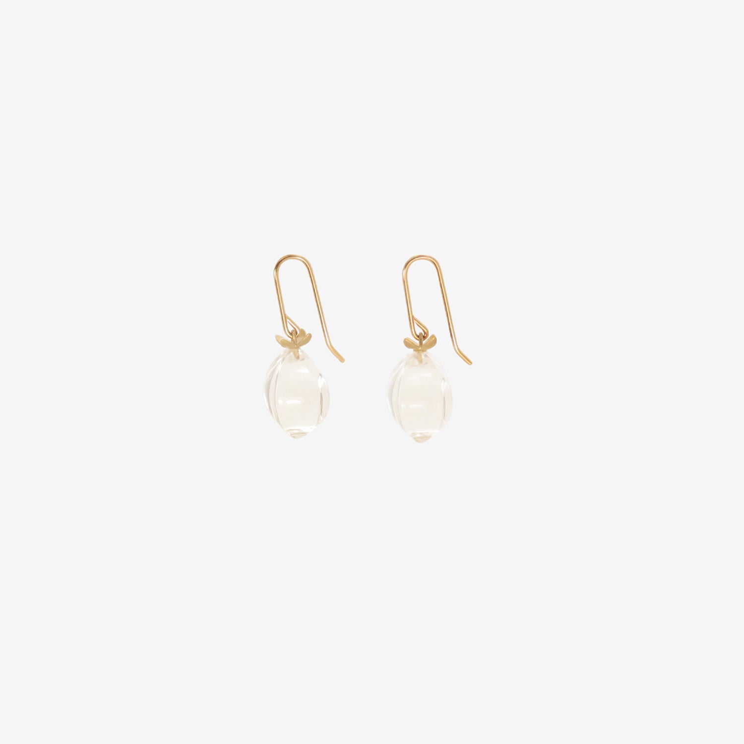 GABRIELLA KISS 18K & CRYSTAL HICKORY NUT EARRINGS