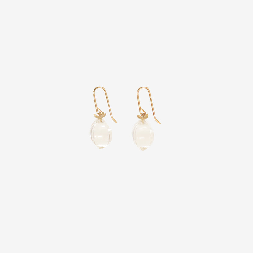 GABRIELLA KISS 18K & CRYSTAL HICKORY NUT EARRINGS