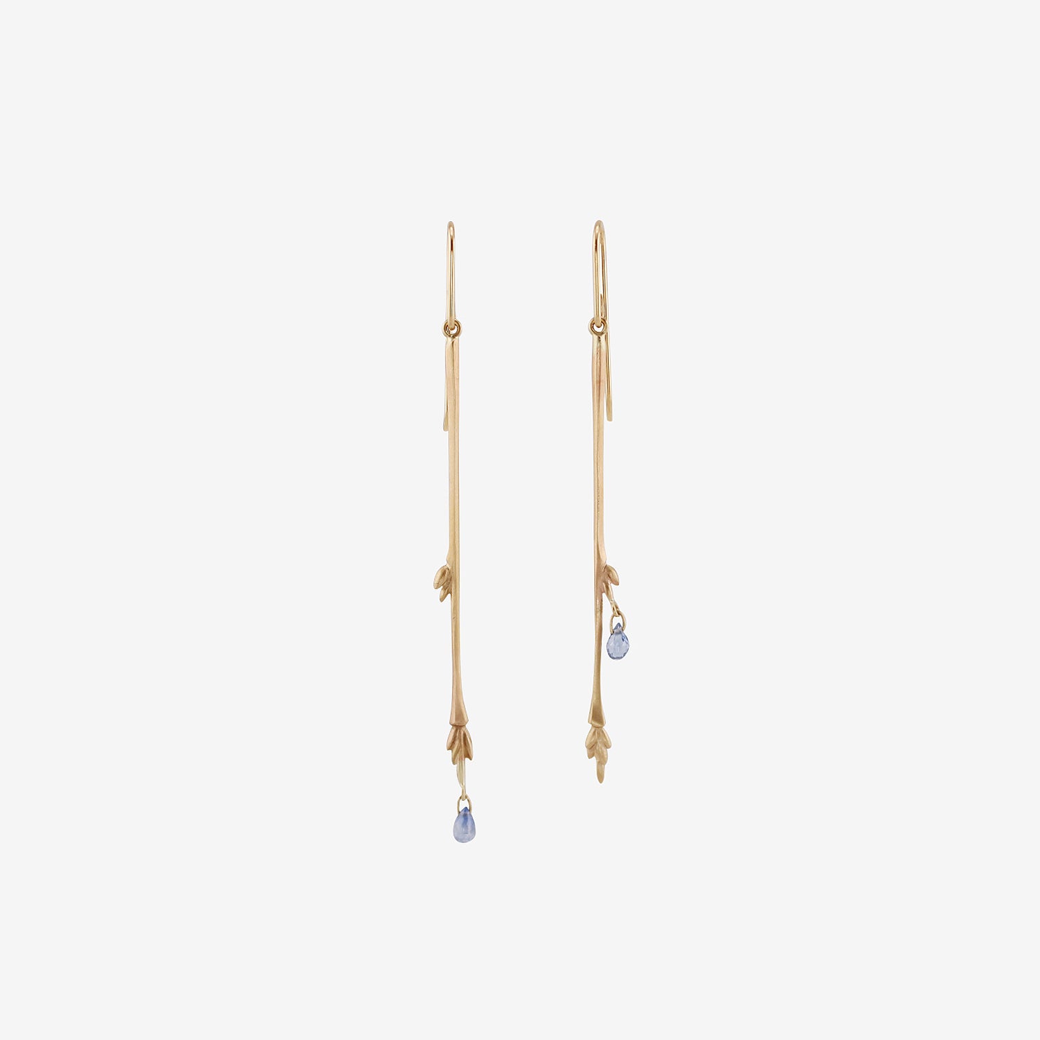 GABRIELLA KISS 10K & BLUE SAPPHIRE MEDIUM BRANCH EARRINGS