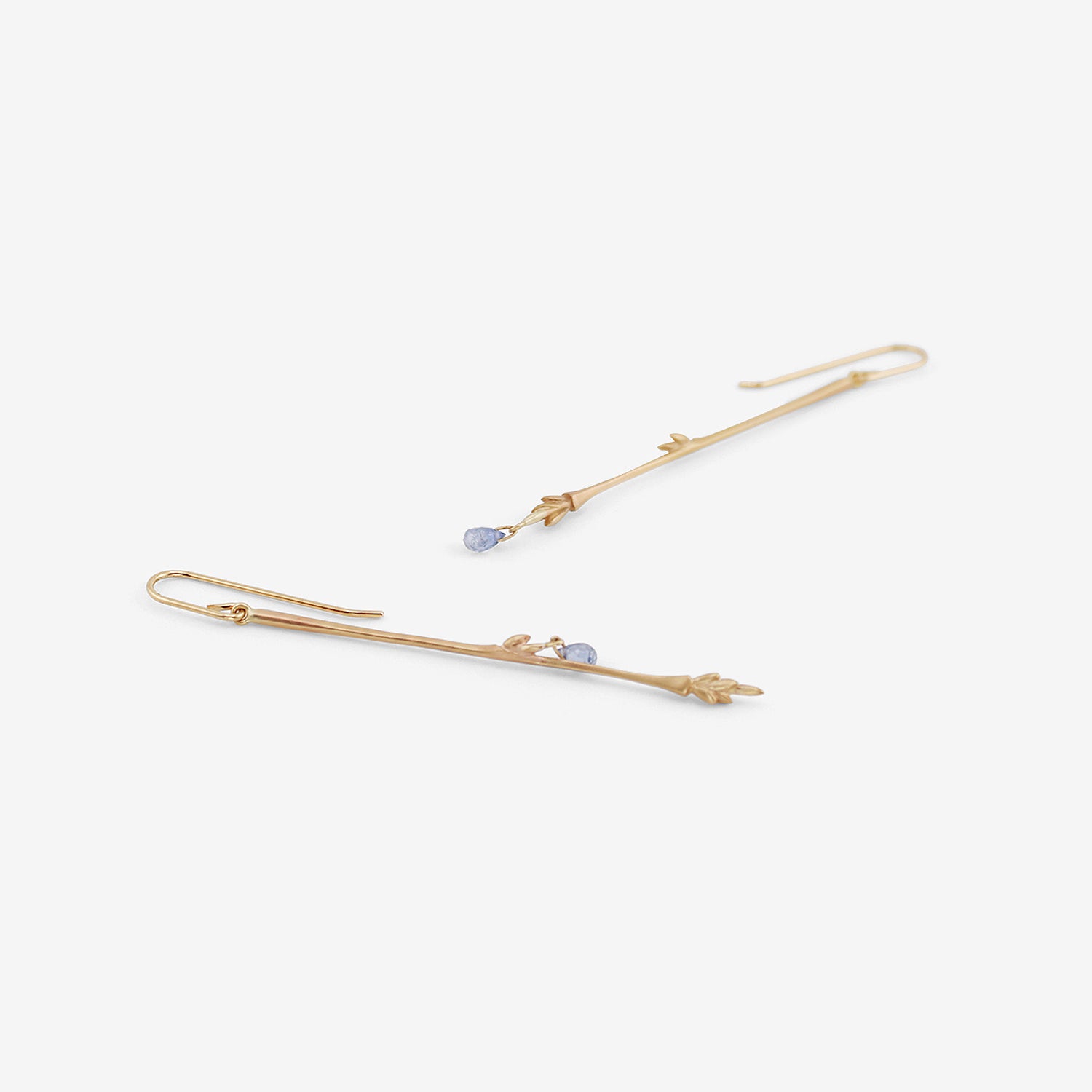 GABRIELLA KISS 10K & BLUE SAPPHIRE MEDIUM BRANCH EARRINGS