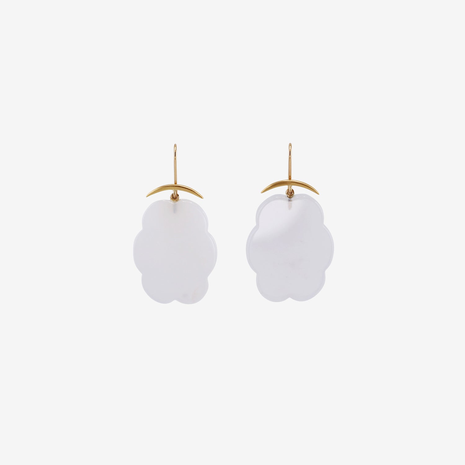 GABRIELLA KISS 18K & BLUE CHALCEDONY CLOUD EARRINGS