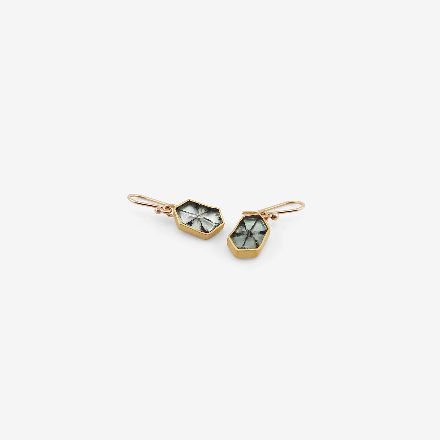 GABRIELLA KISS 22K & TRAPICHE EMERALD EARRINGS, 2.5CT