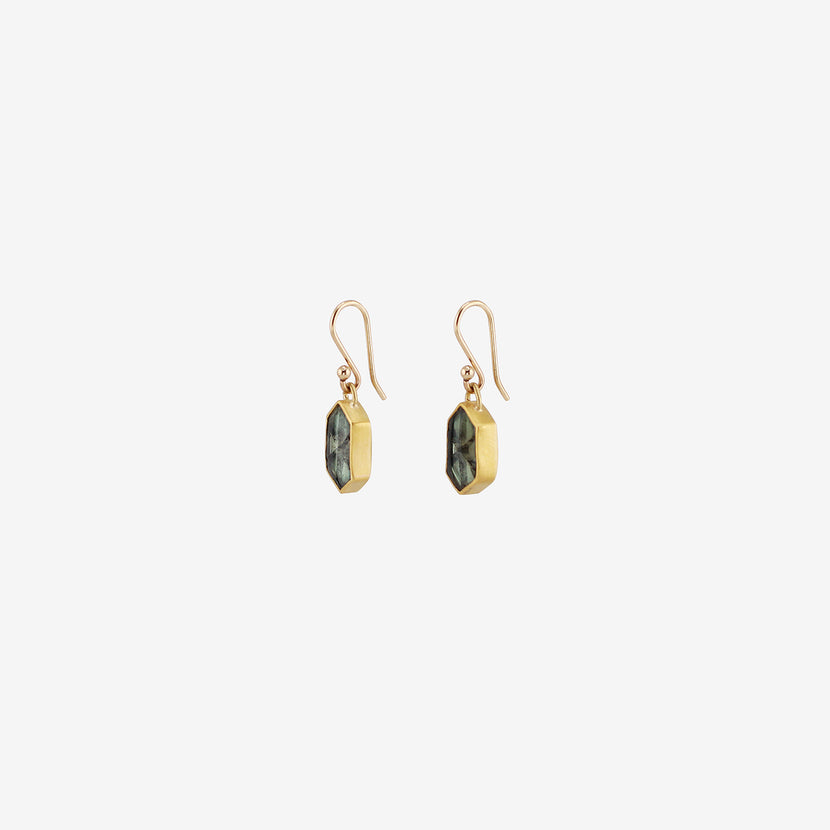 GABRIELLA KISS 22K & TRAPICHE EMERALD EARRINGS, 2.5CT