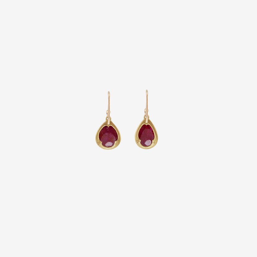GABRIELLA KISS 18K & PEAR-SHAPED RUBY EARRINGS, 9.2CT
