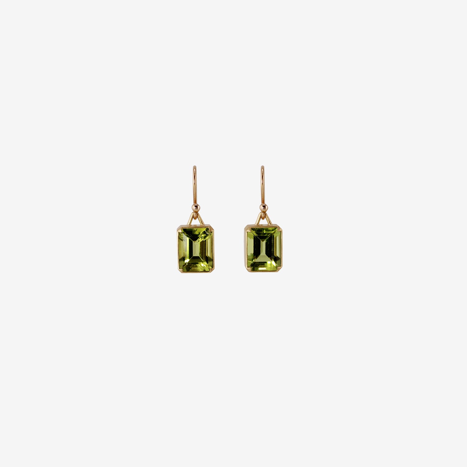GABRIELLA KISS 18K & EMERALD-CUT PERIDOT EARRINGS, 5CT