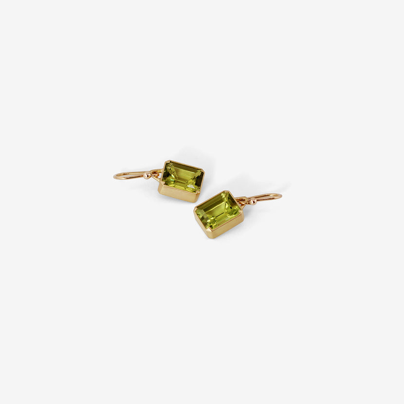 GABRIELLA KISS 18K & EMERALD-CUT PERIDOT EARRINGS, 5CT