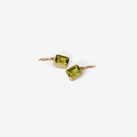 GABRIELLA KISS 18K & EMERALD-CUT PERIDOT EARRINGS, 5CT