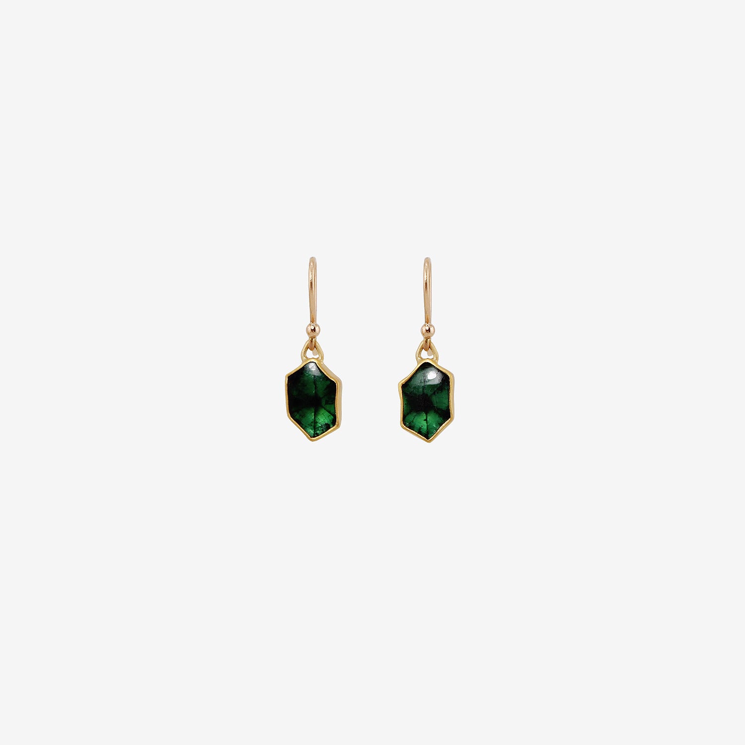 GABRIELLA KISS 22K & TRAPICHE EMERALD EARRINGS, 2.5CT