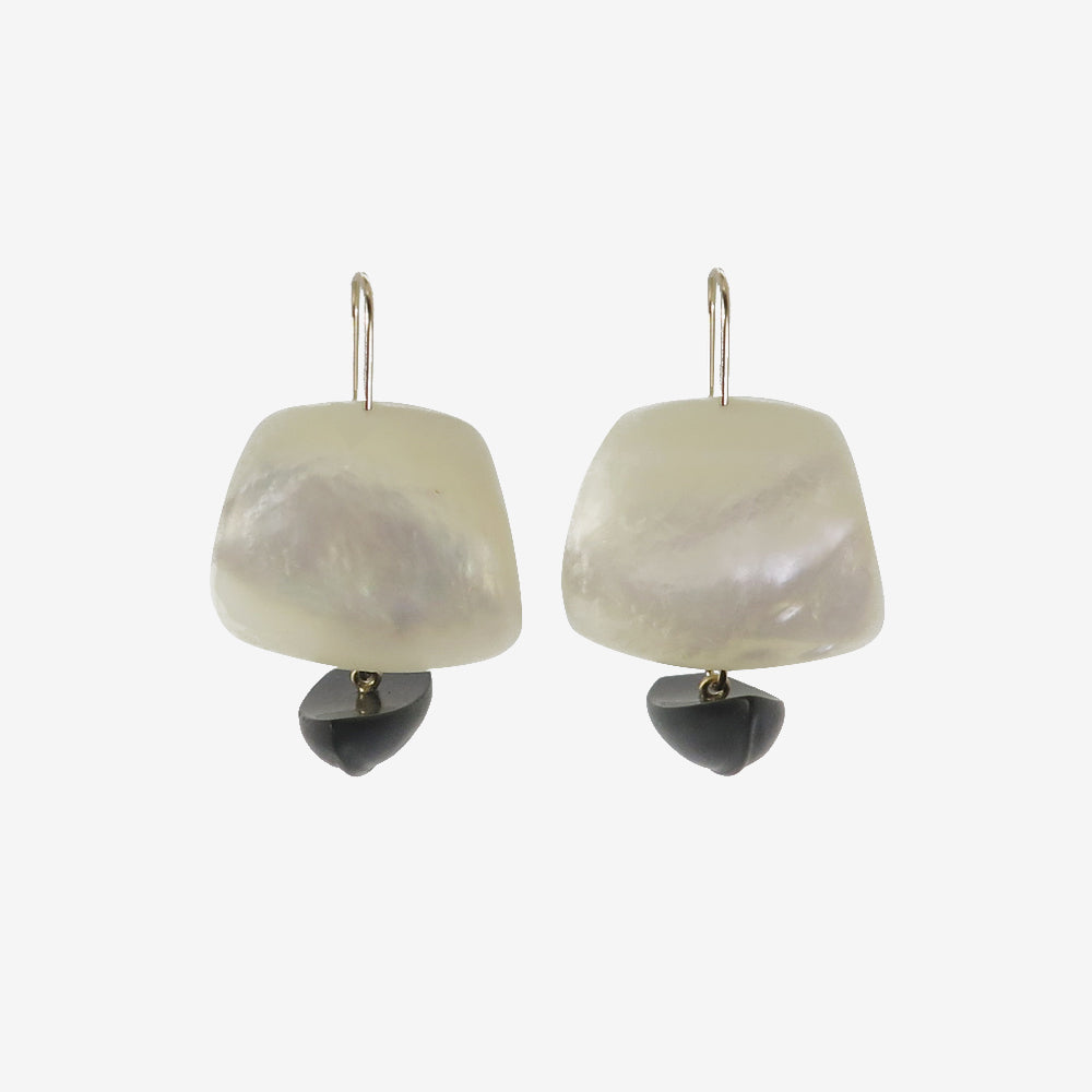 GABRIELLA KISS 14K & MOTHER-OF-PEARL GHOST SHIPS WITH BLACK JADE