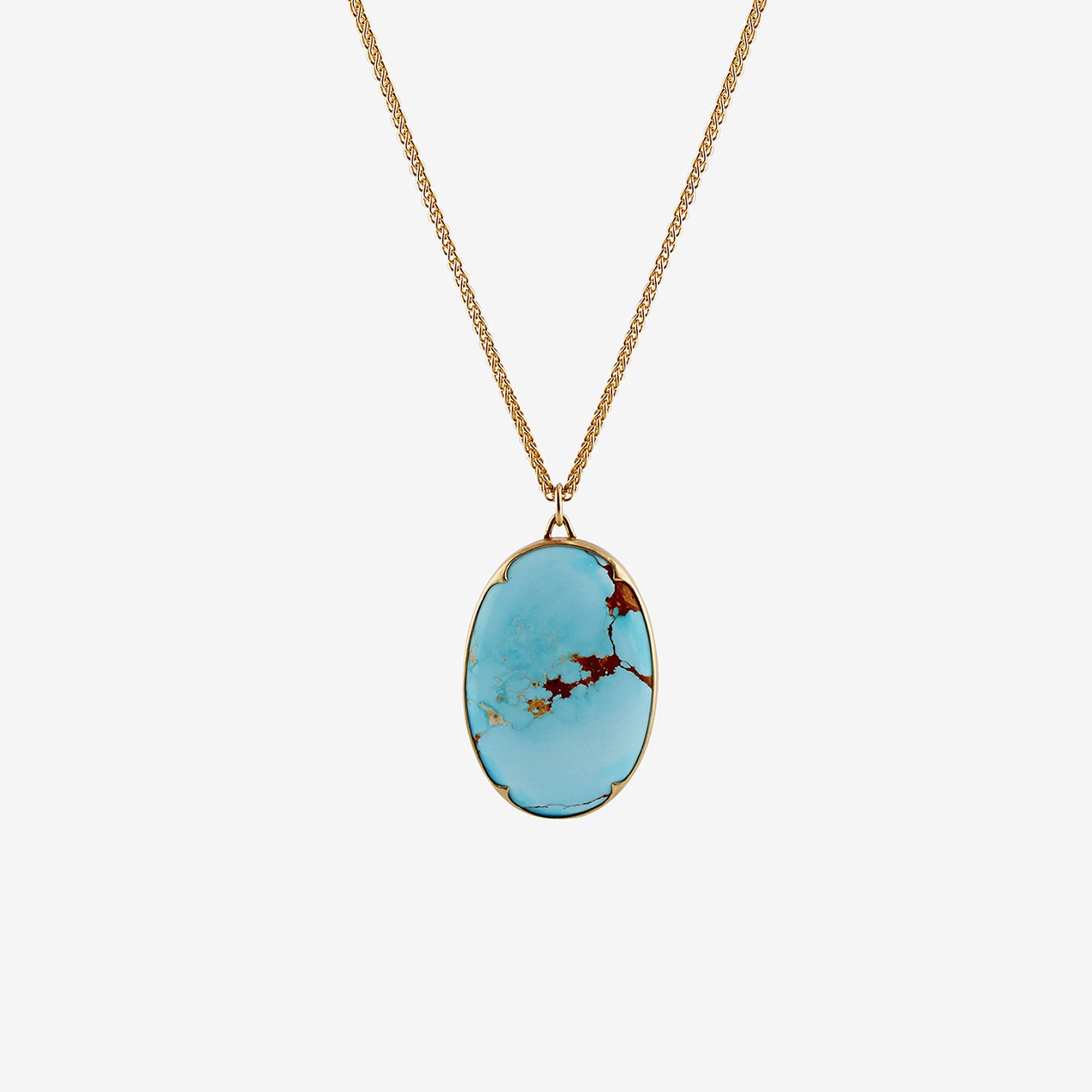 GABRIELLA KISS 18K & OVAL PERSIAN TURQUOISE PENDANT, 36CT