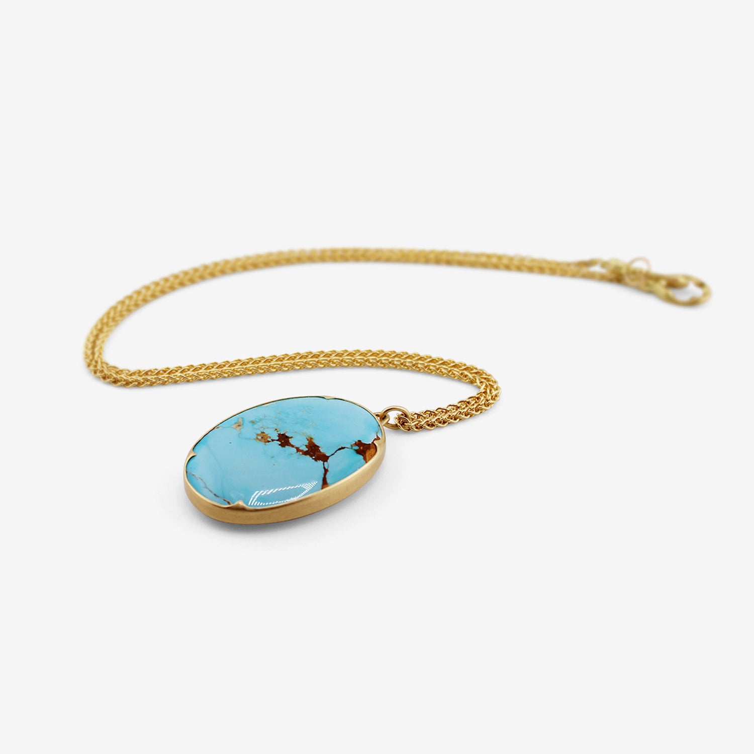 GABRIELLA KISS 18K & OVAL PERSIAN TURQUOISE PENDANT, 36CT