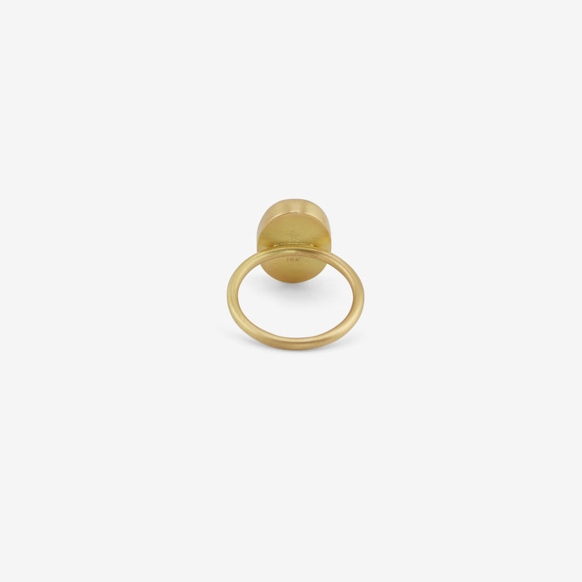 GABRIELLA KISS 18K & OVAL CEYLON MOONSTONE RING, 5.45CT
