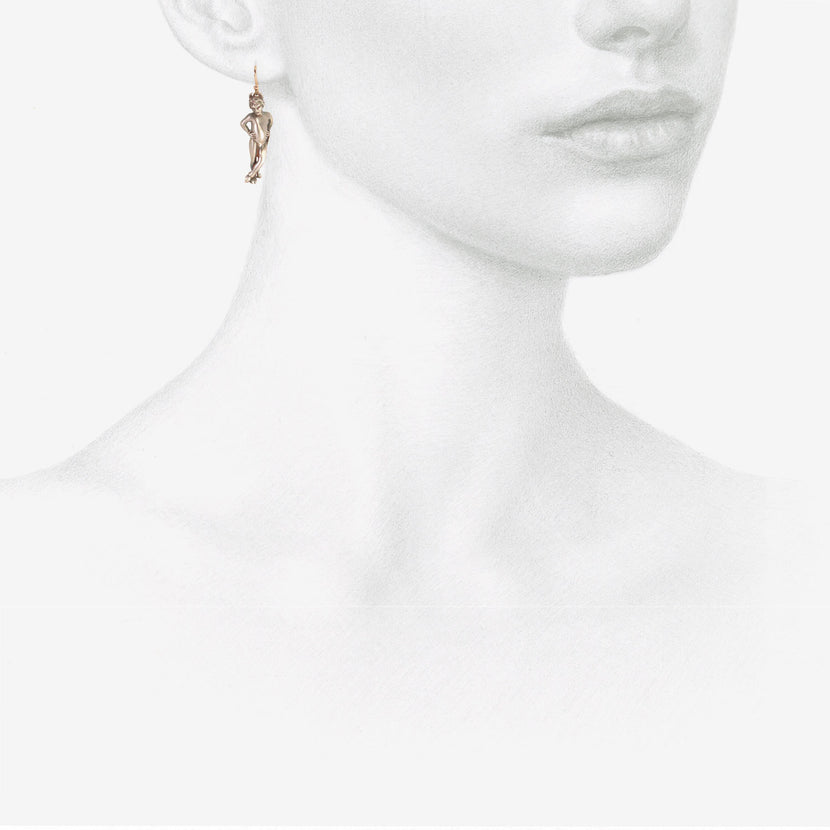 GABRIELLA KISS STERLING SILVER SINGLE DEVIL EARRING