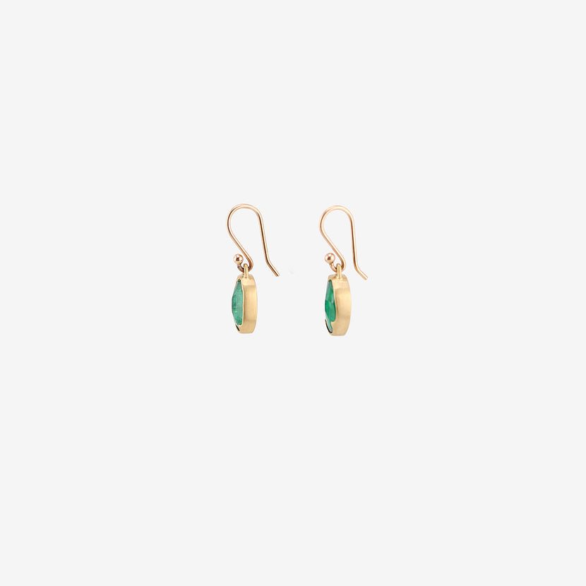 GABRIELLA KISS 18K & WONKY ROSE-CUT EMERALD EARRINGS