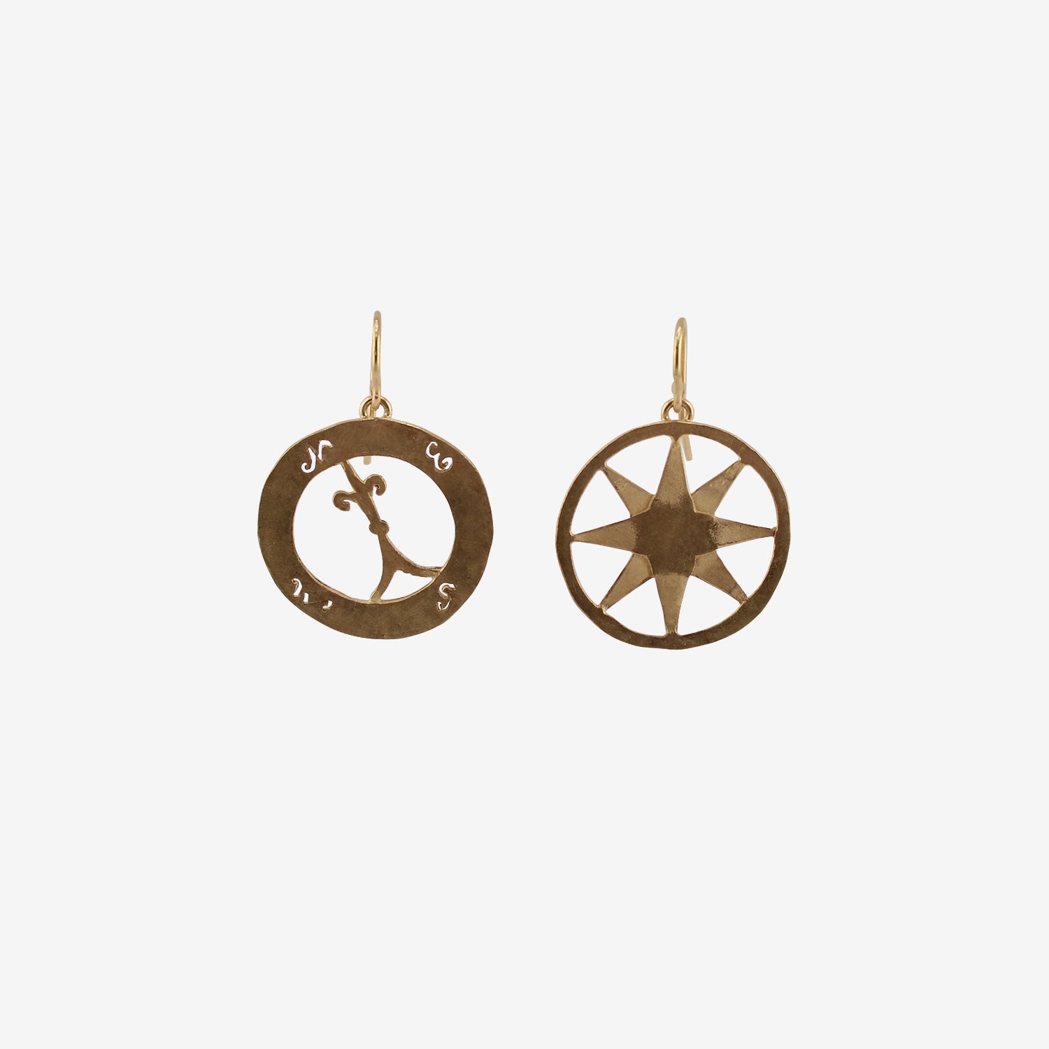JUDY GEIB 18K COMPASS EARRINGS