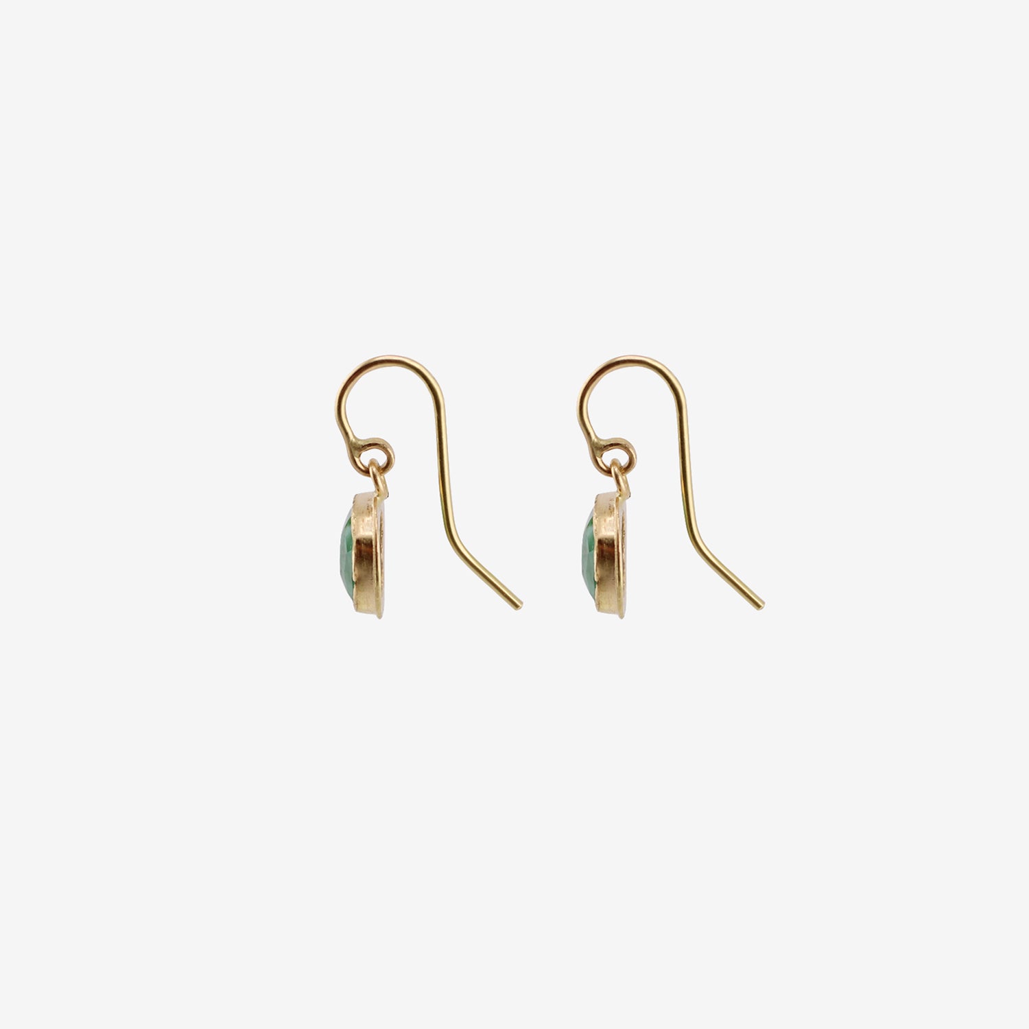 JUDY GEIB 18K & ROSE-CUT EMERALD SINGLE DROP EARRINGS, 2.54CT