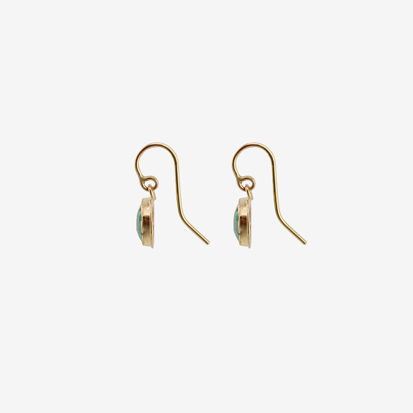 JUDY GEIB 18K & ROSE-CUT EMERALD SINGLE DROP EARRINGS, 2.54CT