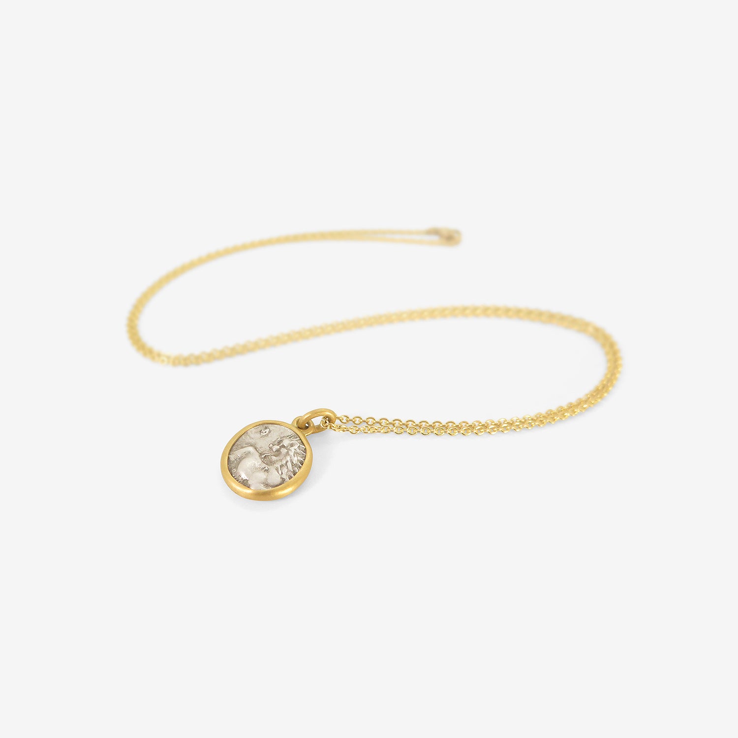 LOLA BROOKS 22K & ANCIENT GREEK COIN LION / INCUSE SQUARE
