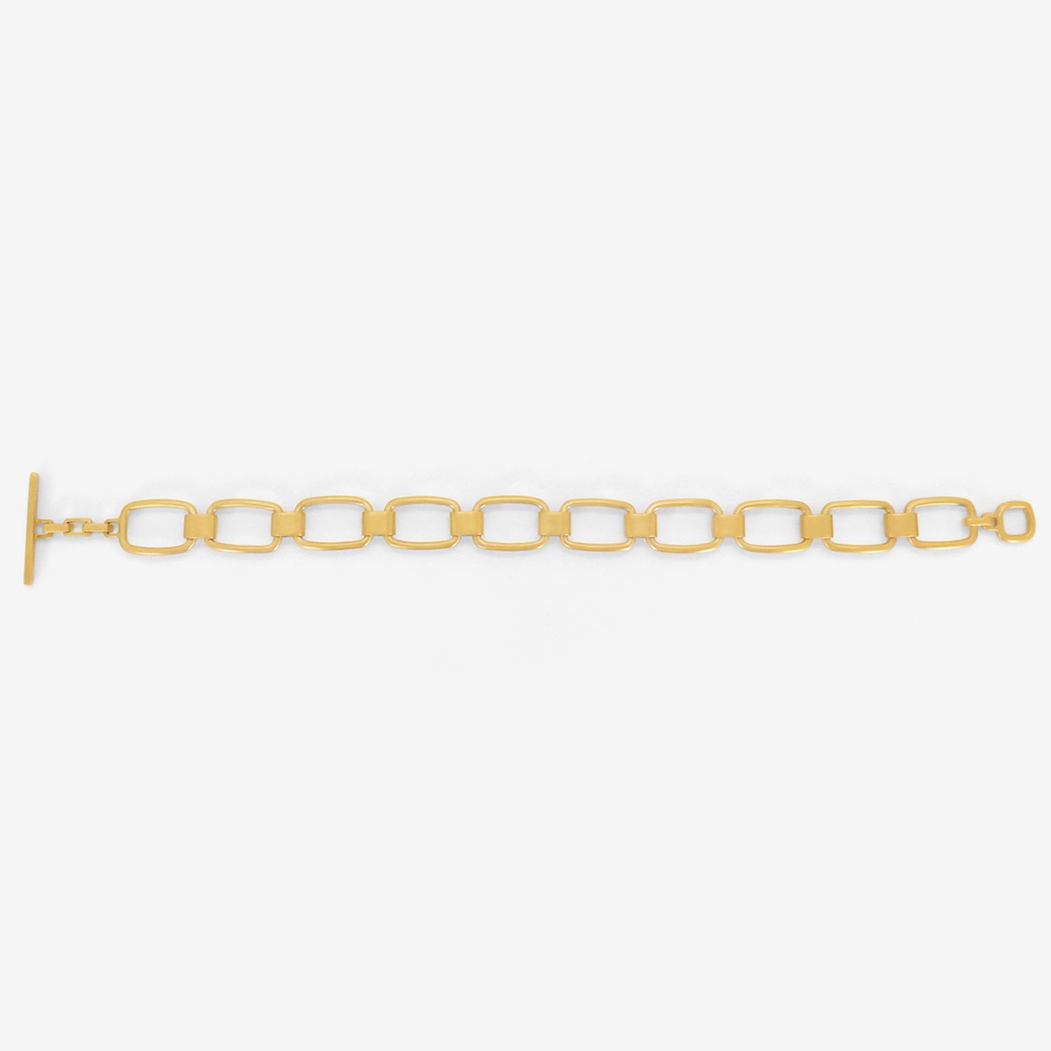 LOLA BROOKS 22K CHICLET LINK BRACELET