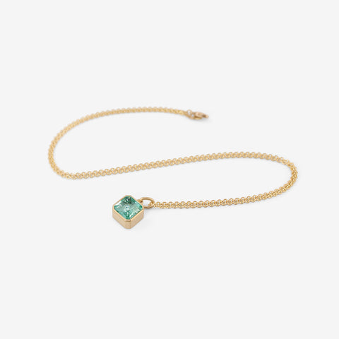 LOLA BROOKS 18K & SQUARE EMERALD-CUT COLOMBIAN EMERALD PENDANT, 2.62CT