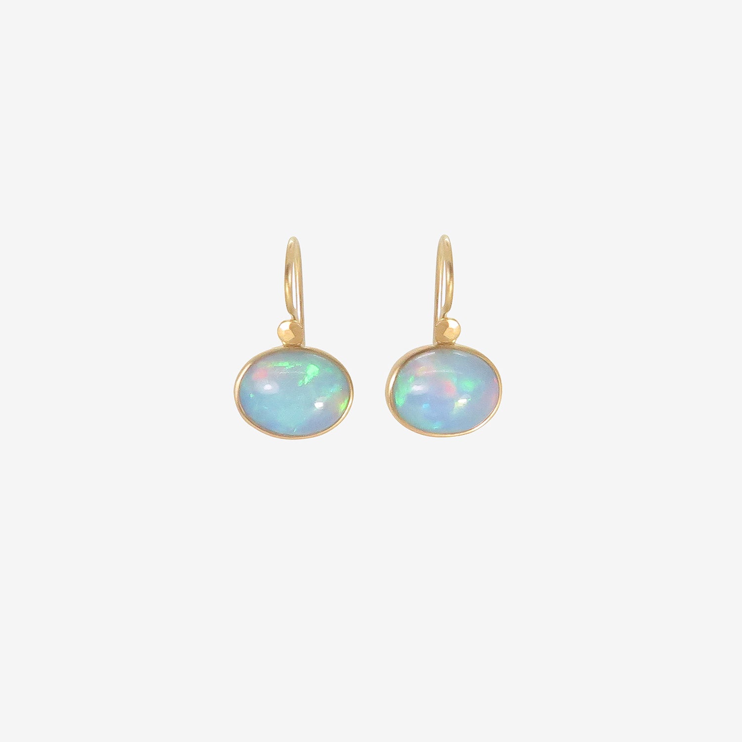 LOLA BROOKS 18K & OVAL ETHIOPIAN OPAL EARRINGS, 4.9CT