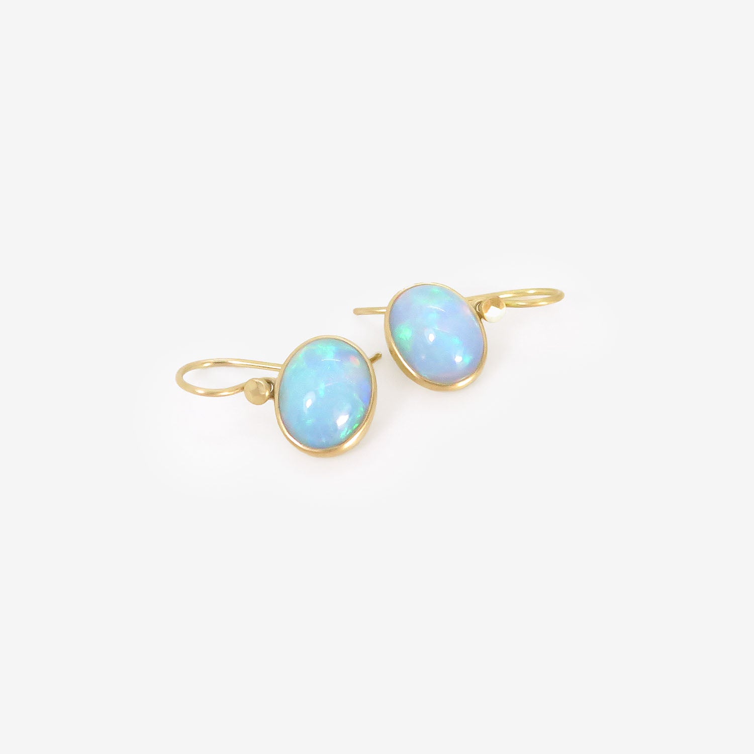 LOLA BROOKS 18K & OVAL ETHIOPIAN OPAL EARRINGS, 4.9CT