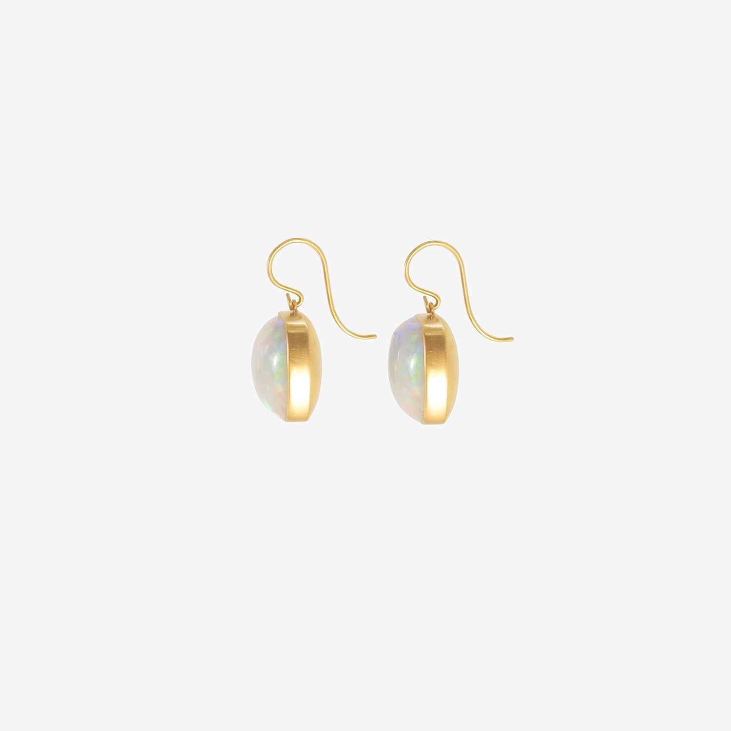 LOLA BROOKS 18K & CUSHION ETHIOPIAN OPAL DROP EARRINGS, 28.01CT