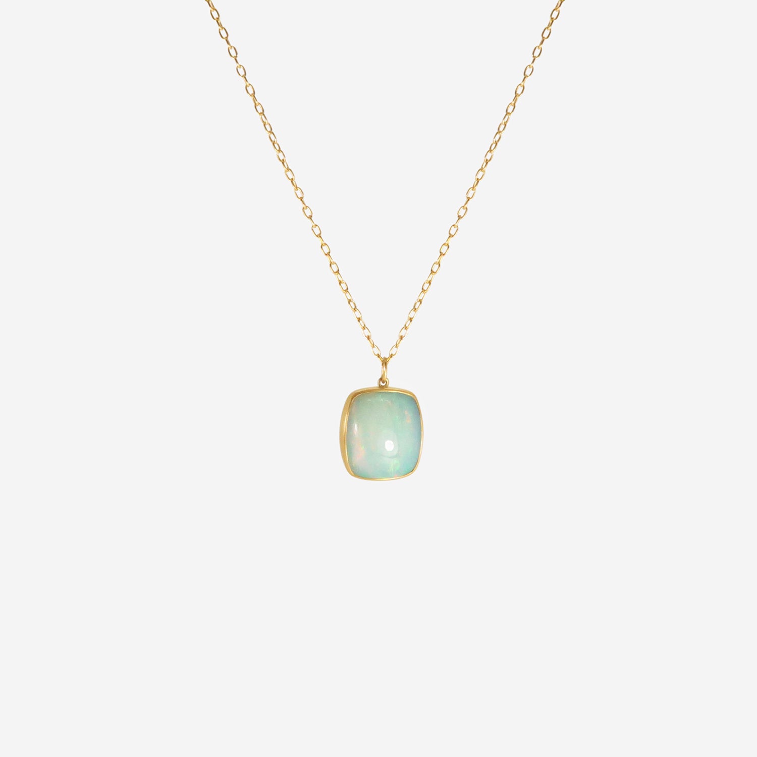 LOLA BROOKS 18K & ETHIOPIAN OPAL CUSHION PENDANT, 11.27CT