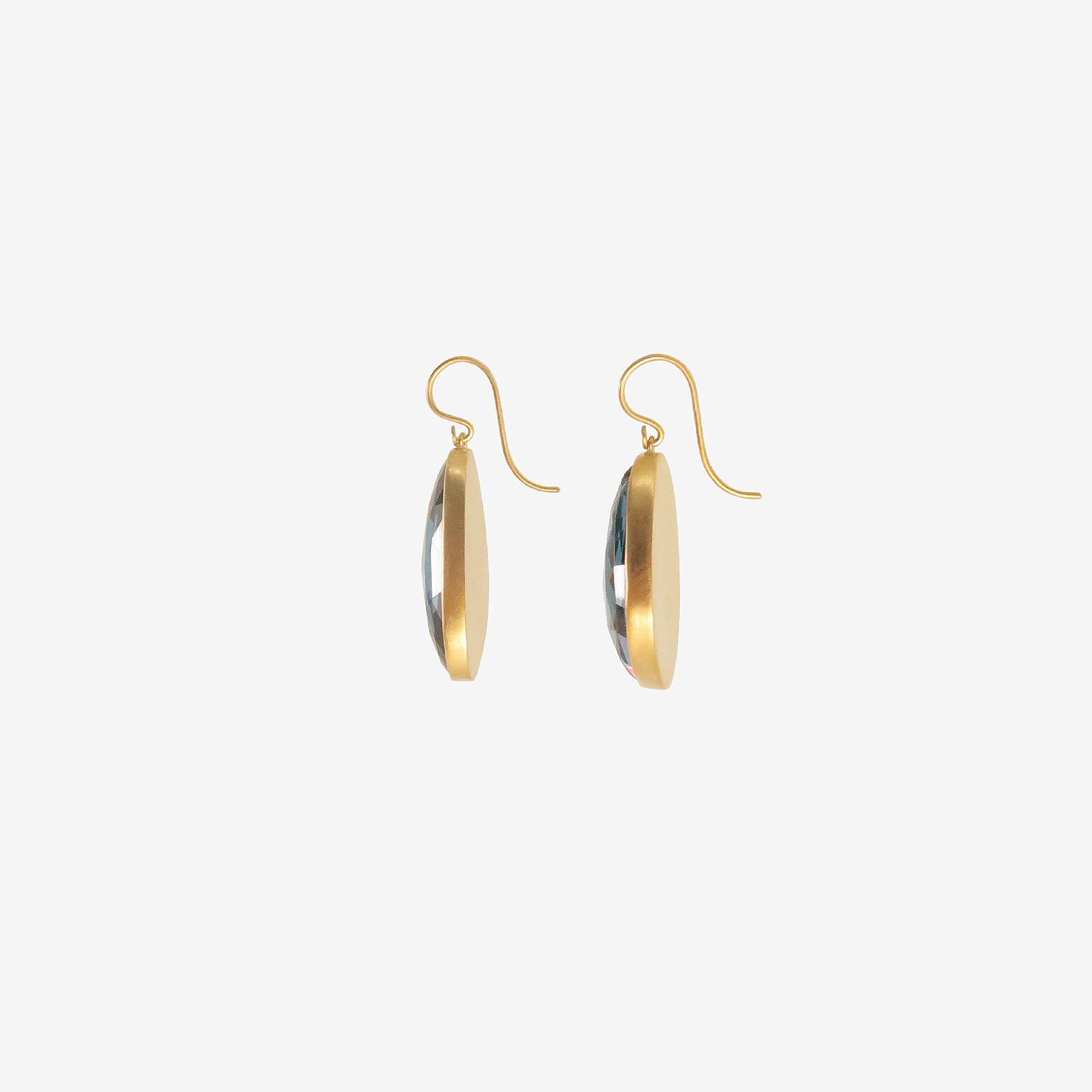 LOLA BROOKS 18K & MISMATCHED LONDON BLUE TOPAZ BOULDER DROP LOLA BROOKS 18K & MISMATCHED LONDON BLUE TOPAZ BOULDER DROP
