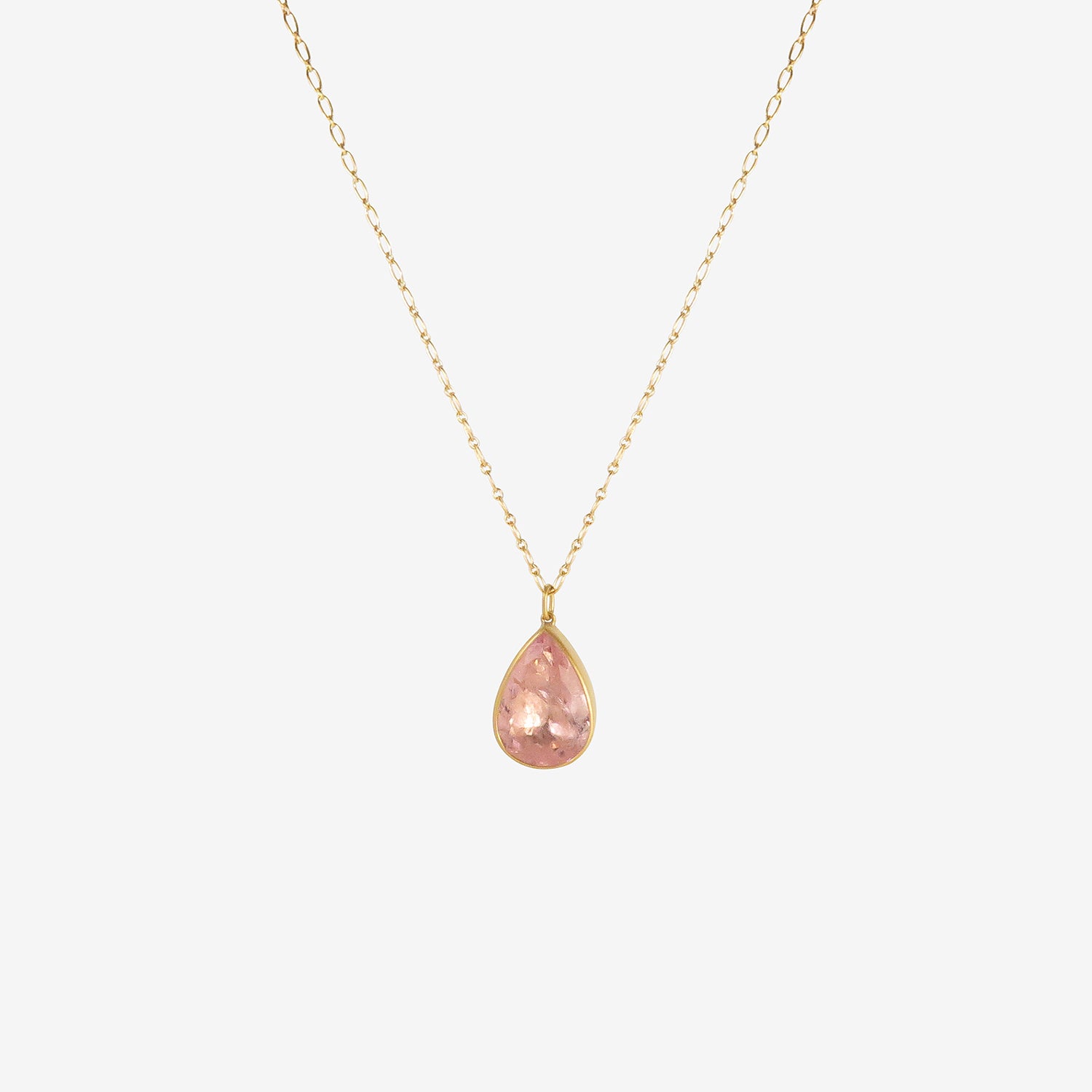 LOLA BROOKS 18K & TEARDROP-SHAPED MORGANITE PENDANT, 11.92CT