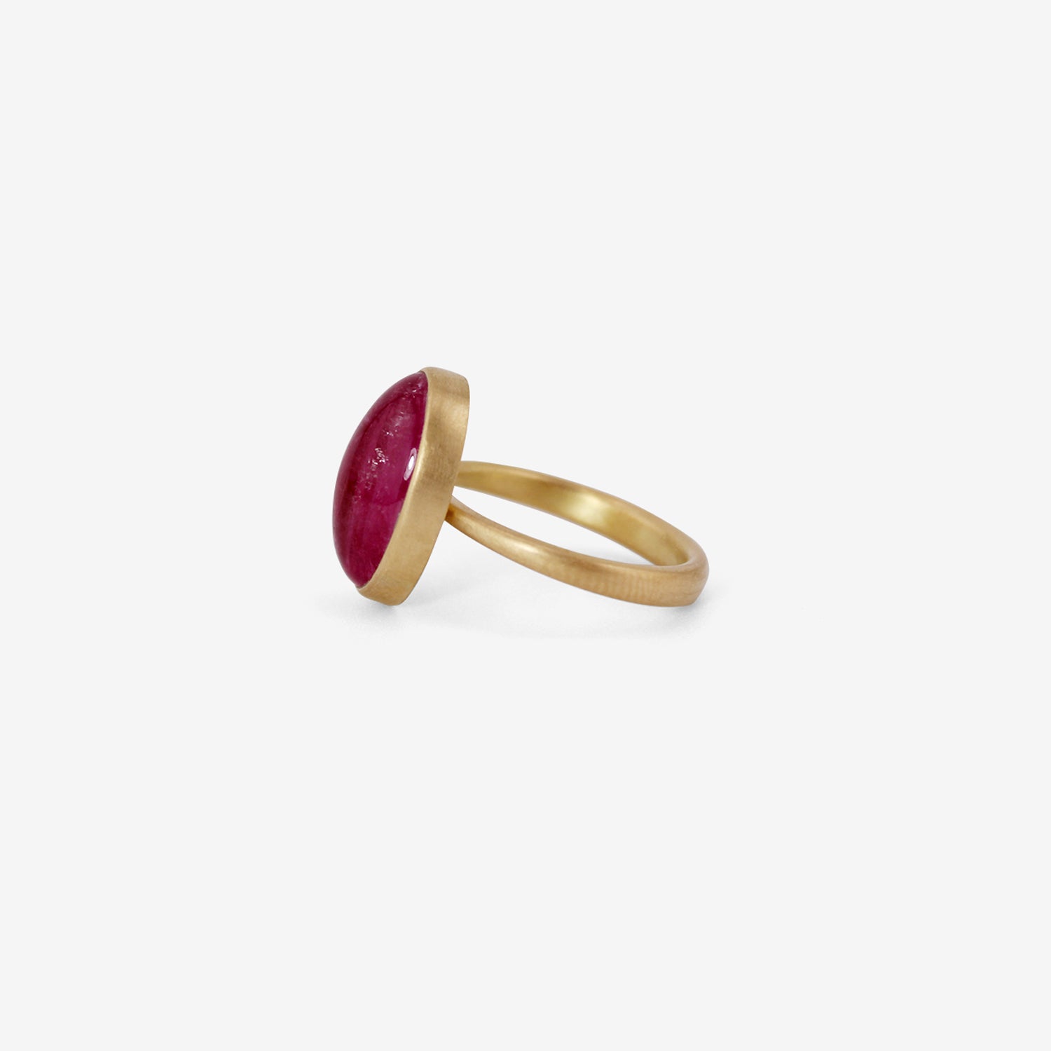 LOLA BROOKS 18K & OVAL PINK TOURMALINE RING, 9.8CT