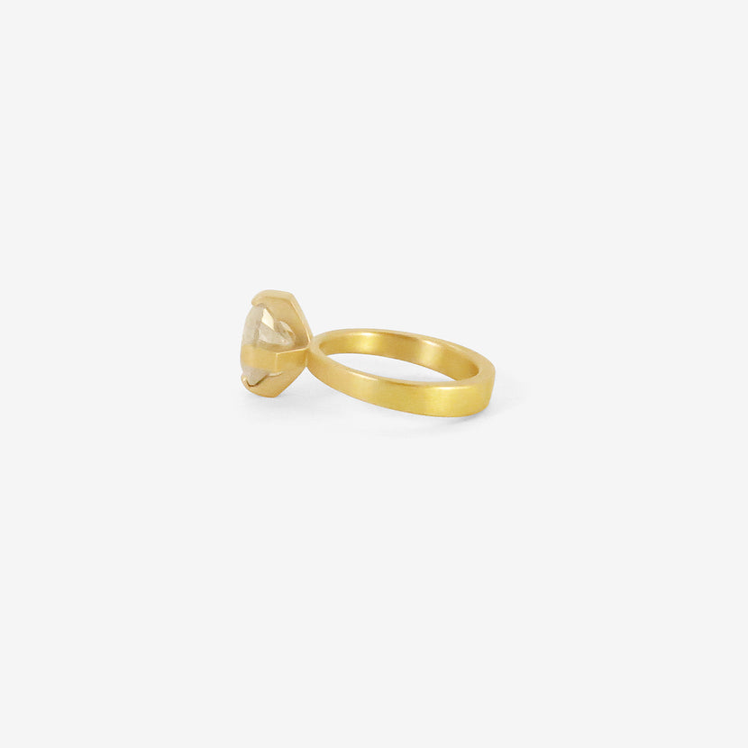 LOLA BROOKS 18K & ICY BRILLIANT-CUT DIAMOND PRONG SET RING