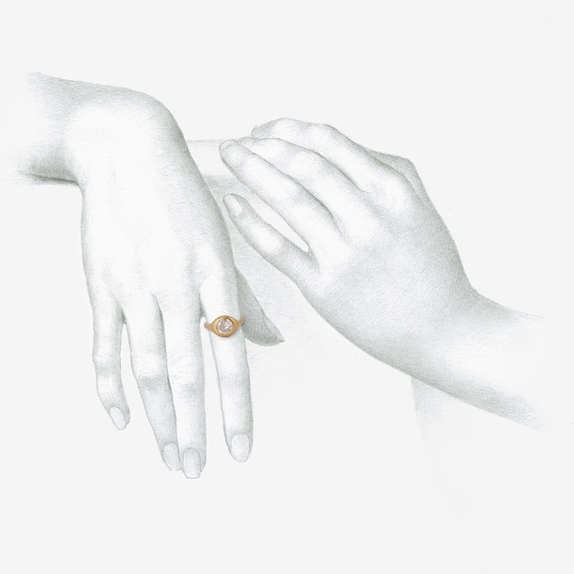 LOLA BROOKS 18K & ROUND BRILLIANT-CUT MISTY WHITE DIAMOND CAST RING, 2.01CT