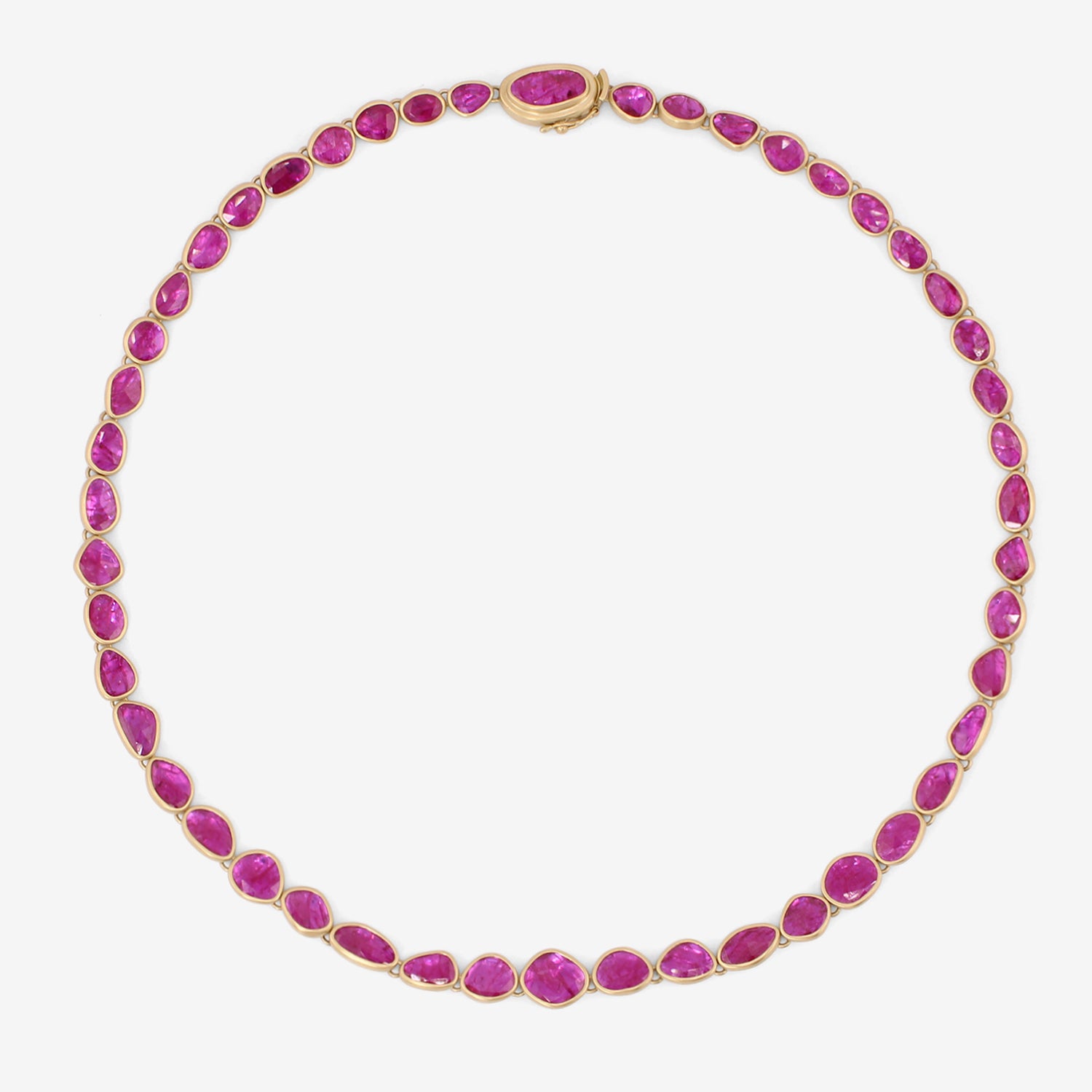LOLA BROOKS 18K & ROSE-CUT RUBY RIVIERA NECKLACE, 28.09CTS